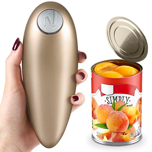 Electric Can Opener  Open the Cans in One Click Handheld Automatic Can Opener for Almost Size Smooth Edge FoodSafe Electric Can Openers for Chefs Arthritis and Seniors Best Kitchen Gadget