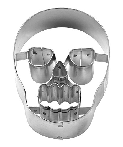 RM International Skull 325 Cookie Cutter with Cutouts One Size Silver