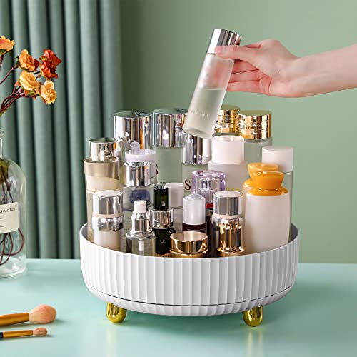 funest Makeup Perfume Organizer 360 Degree Rotating Lazy Susan Cosmetic Desk Storage Lotions Display Case Round Gift Tray with Large Capacity  for your Jewelry