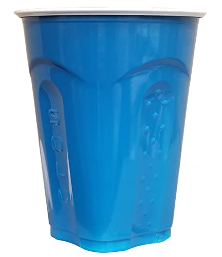 Solo Squared Party Cups 18 Ounce Barrier Reef 50 Cups (Light Blue)