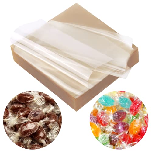 Candy Wrapper Caramel 1000 Square Sheets Clear Candy Chocolate Wrappers 5x5 Candy Paper for Treats Lollipop