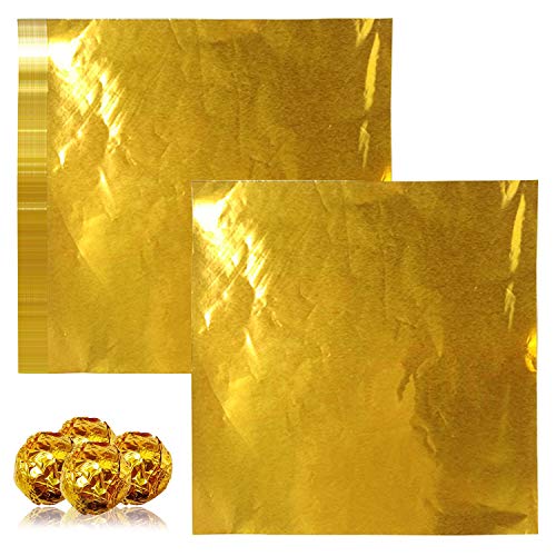 Chocolate Candy Wrappers Aluminium Foil Paper Wrapping Papers200 Pack ExtraLarge Square Sweets Lolly Paper Food Candy Tin Foil Wrappers for Candy Packaging Decoration (787 x 787 In)