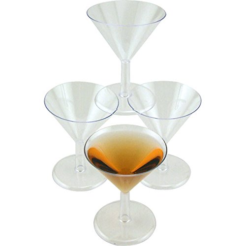 Mini Plastic Martini Glasses  Case of 100