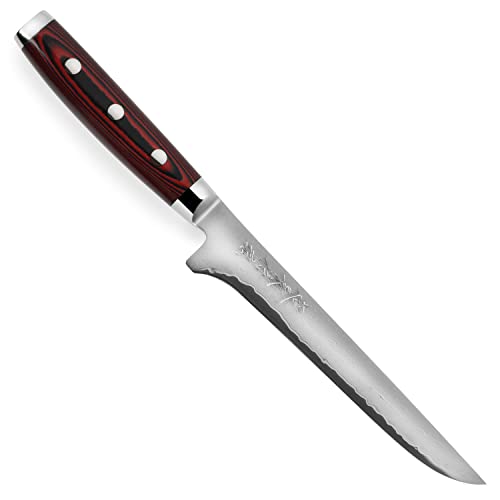 Yaxell Super Gou SG2 Boning Knife  Made in Japan  161 Layer Stainless Damascus 6 Straight Blade