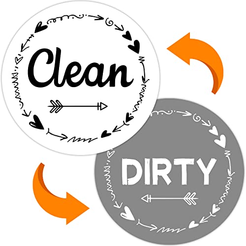 Dirty Clean Dishwasher MagnetDishwasher Magnet Clean Dirty Sign Magnet for Dishwasher Dish Bin That Says Clean or Dirty Dish Washer Refrigerator for Kitchen Organization and Storage Necessities