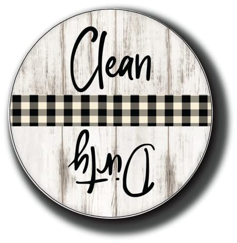 Dishwasher Magnet Clean Dirty Sign Indicator Trendy Universal Flip Kitchen Dish Washer Refrigerator Magnet Laundry Magnet Kitchen Organization and Storage DWM001