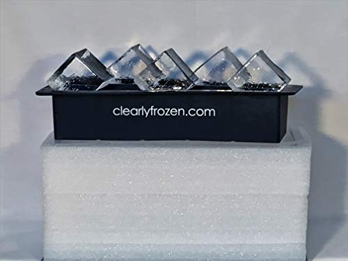 ClearlyFrozen High Capacity (10 x 2 Inch) Home Clear Ice Cube TrayIce Cube Maker