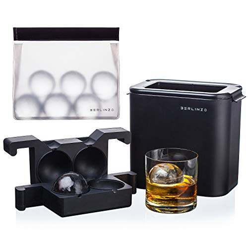 Premium Clear Ice Ball Maker Mold  Whiskey Ice Ball Maker Large 24 Inch  Crystal Clear Ice Maker Sphere  Sphere Ice Mold Maker with Storage Bag  Clear Ice Mold for Clear Sphere Ball Ice Maker