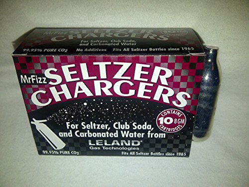 40 Leland (LE10 CO2) CO2 soda chargers  8g C02 seltzer water cartridges  4 boxes of 10