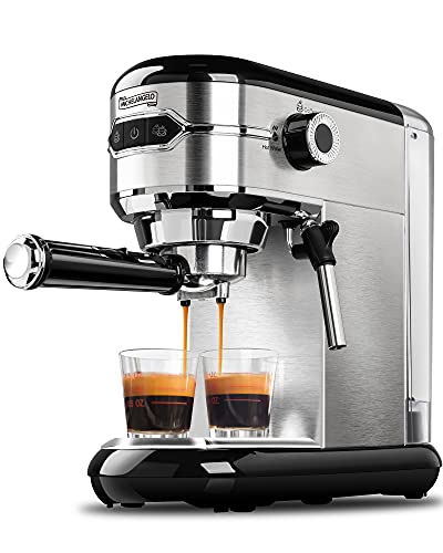 Espresso Machine Stainless Steel Espresso Maker Expresso Coffee Machine with Milk Frother Small Coffee Maker for Home 15 Bar Espresso Machine  Cappuccino Latte