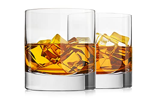 LUXU Crystal Whiskey Glasses 13oz Heavy Base Old Fashioned Rocks Glasses  Lowball Bar Glasses for Bourbon Scotch Whiskey Cocktails Cognac  Large Cocktail Tumblers Set of 2