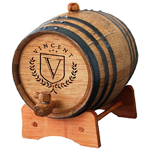 Custom Engraved and Personalized Whiskey Wine Scotch Bourbon Mini Oak Barrel  Complete Aging Kit  MPM Styles (2 Liter Barrel)