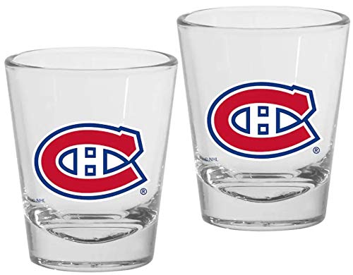Mustang Product Montreal Canadiens 15oz Round Team Logo Shot Glass Set (Qty 2 Glasses)