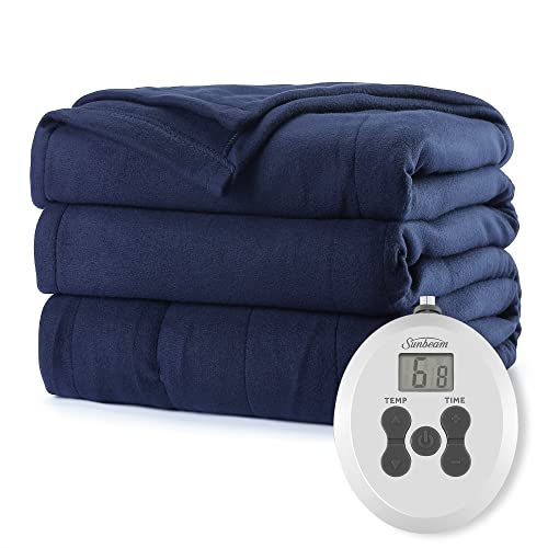 Sunbeam Royal Ultra Admiral Blue Heated Blanket  Twin