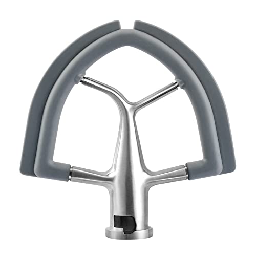 Stainless Steel Flex Edge Beater for KitchenAid 45 and 5 Quart TiltHead Stand Mixers Beater with Silicone Edges Scraper Dishwasher Safe Durable KitchenAid Mixer Accessory