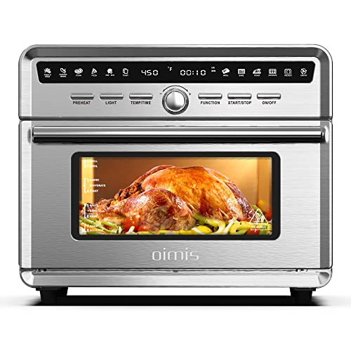 OIMIS Smart Toaster Oven265QT Large Countertop OvenStainless Steel Air FryerConvection OvenDehydrator Combo7 Accessories(Recipes Included)ETL certifiedManufacturerSilver