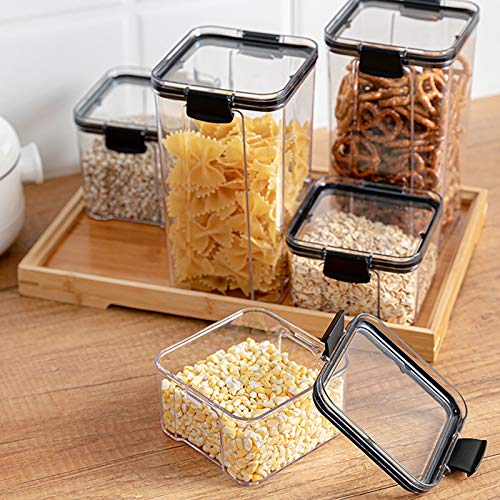 Airtight Food Storage ContainersKitchen Sealed Jar With Lid Moistureproof Freshkeeping Box For Whole GrainsStackable Food Containers Kitchen Cabinets Organize Pet Food Treats (460ml)