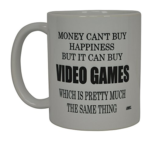 Best Funny Coffee Mug Money Cant Buy Happiness But It Buys Video Games Gamer Video Games Novelty Cup Great Gift Idea For Men or Women