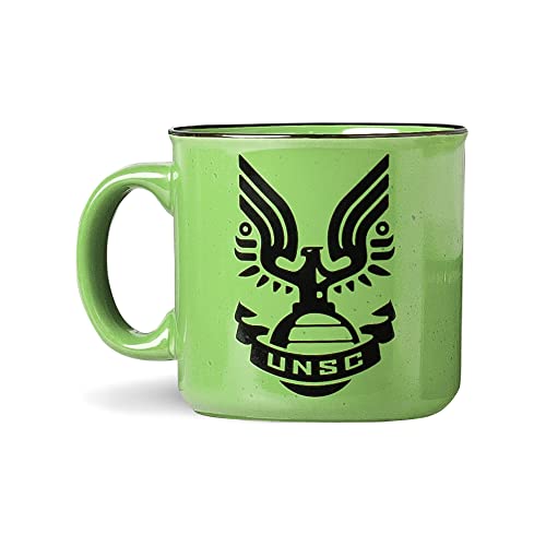 Halo UNSC Ceramic Camper Mug  Large Travel Coffee Mugs And Cups Novelty Drinkware For Home Kitchen  Video Game Gifts And Collectibles  Holds 20 Ounces
