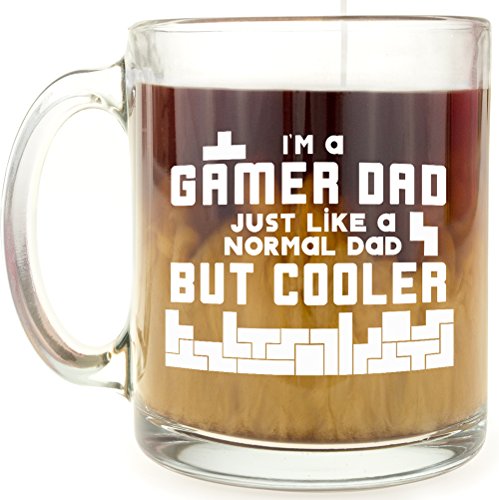 Im a Gamer Dad Just Like a Normal Dad But Cooler  Gaming Glass Coffee Mug  Great Gift Under 15 for Fathers Who Love Video Games