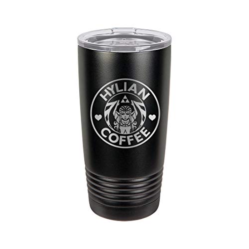 Legendary Hero Warrior Princess Royalty Fantasy Latte Coffee Shop Video Game Parody  3D Laser Engraved Black Polar Camel 20 oz Vacuum Insulated Tumbler Mug with Clear Lid (Princess)