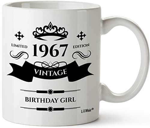 55th Birthday Gifts for Women 1967  Coffee Mug Best Friend Birthday Gifts for Woman Happy Birthday Gift for Women Turning 55 Years Old Funny 55th Birthday Gift Ideas for Woman Birthday Presents