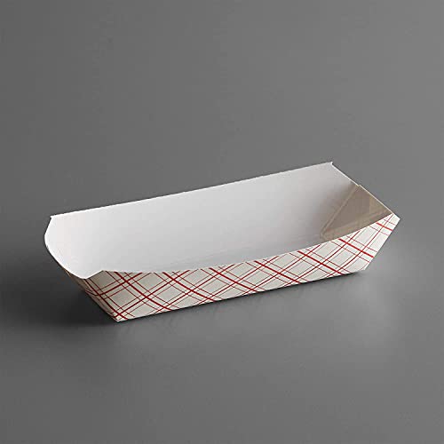 7 Red Checker Paper Hot Dog Trays Pack of 50ct