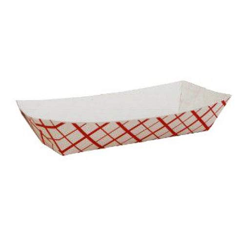 8114 SQP 7 RED PLAID HOT DOG TRAY 1000 per case