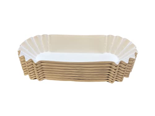 Paper Hot Dog Tray Heavy Weight Fluted White Paper 6 (50)