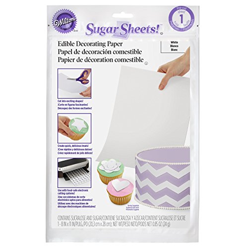 Wilton White Sugar Sheets Edible Decorating Paper  085 oz  Cake Decorating  Baking Supplies