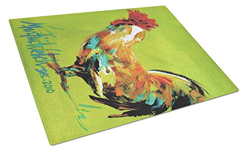 Carolines Treasures MW1192LCB Cockadoo Rooster Glass Cutting Board Large 12H x 16W multicolor
