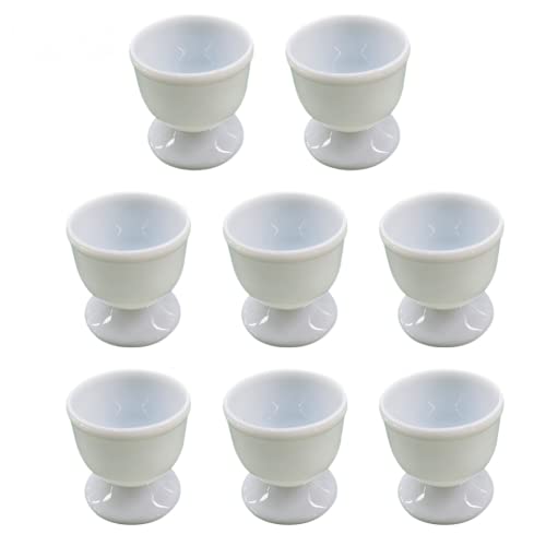 POSTEGE 8pc White Egg Cup Holder Hard Soft Boiled Eggs Holders Cups Kitchen Breakfast Boiled Cooking Tools