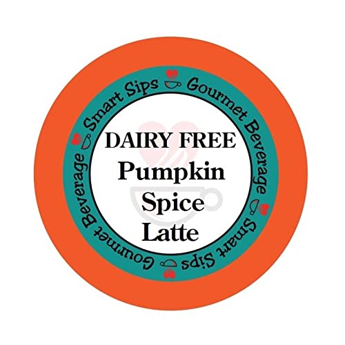 DAIRYFREE VEGAN  Pumpkin Spice Latte SingleServe Gourmet LactoseFree Latte Pods for Keurig Kcup Brewers 24 Count Smart Sips Coffee NonDairy Latte Pods